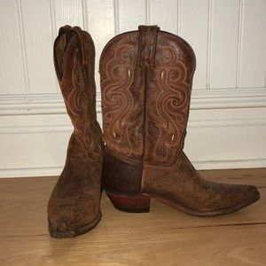 Worn-Leather Cowboy Boots